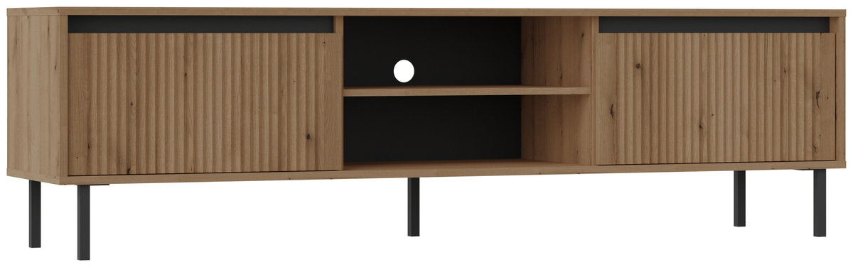 Drewnopodobna szafka RTV pod telewizor 178 cm z szufladami OMEGA