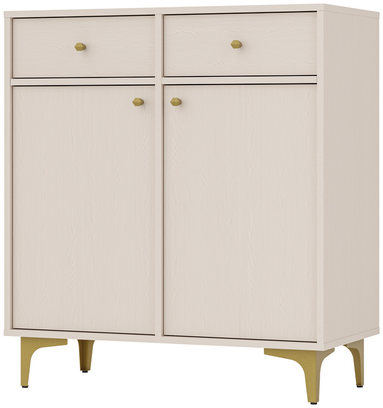 Komoda z szufladami i drzwiami do salonu 84 cm TOKEN beż piaskowy