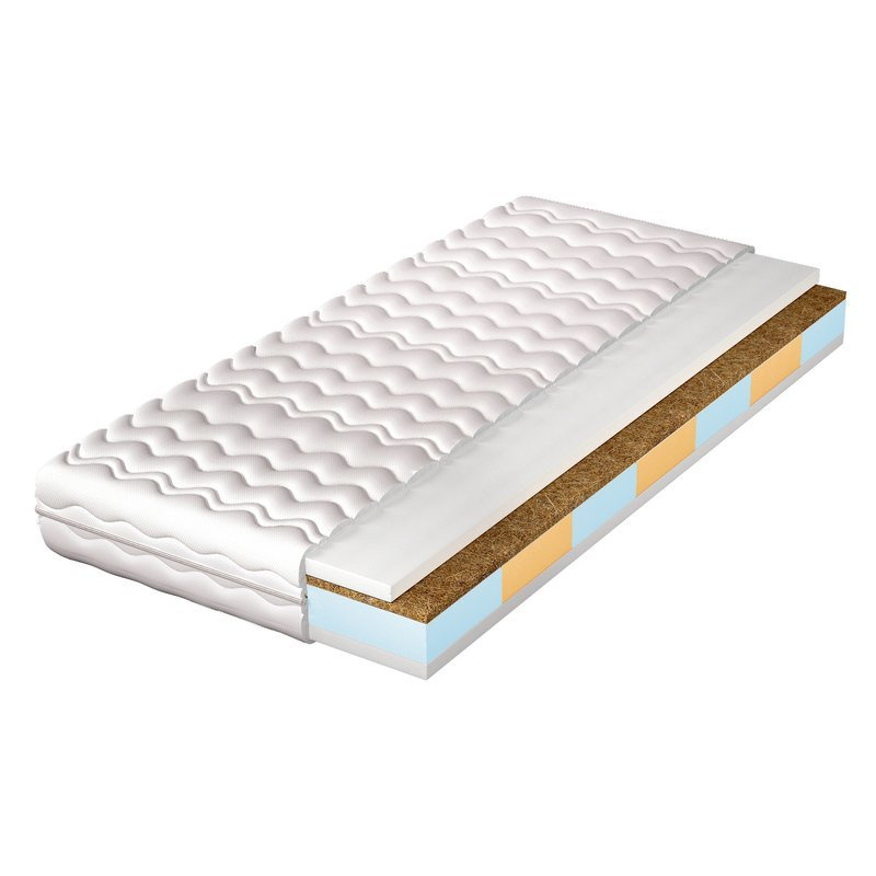 Materac piankowy 7 stref + kokos 90x200 DENNIS