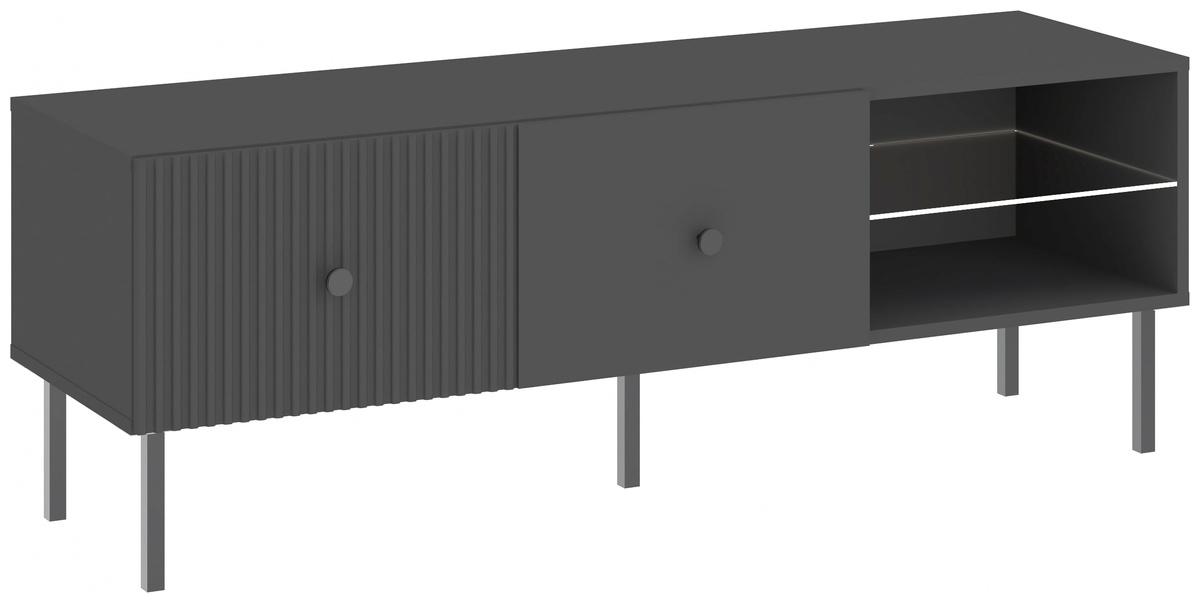 Szafka pod telewizor 135 cm do salonu VALTEO czarna