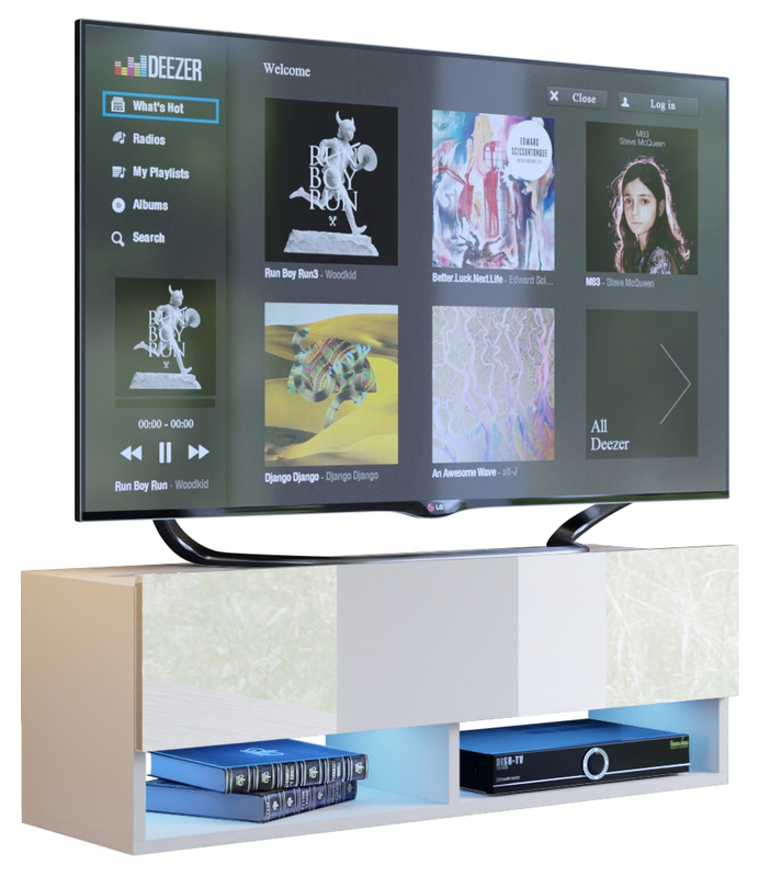 Biała szafka pod telewizor 105 cm QUAD