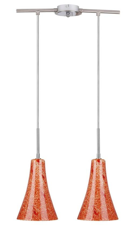 Lampa wisząca sufitowa z regulacją wysokości do salonu RUFI chrom satyna