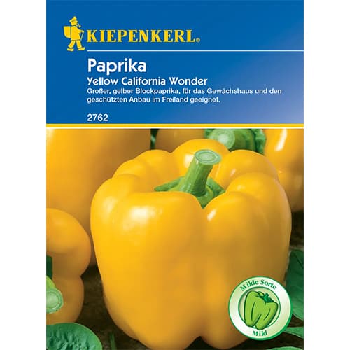 Papryka blokowa Yellow California Wonder - Nasiona. Ilość w opakowaniu: 1 opak - GradinaMax