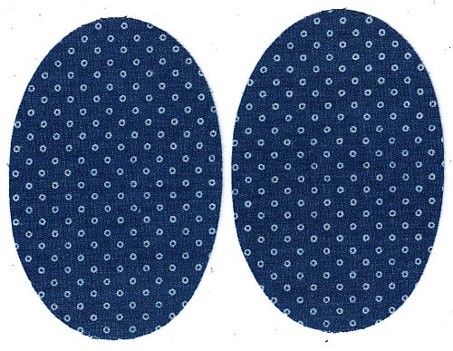 łaty poliestrowe termoprzylepne 2 szt. kol. jeans kółka c/8