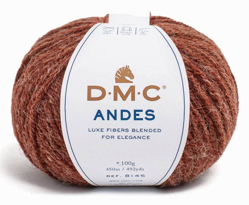 włóczka DMC ANDES kol. 304 bordo