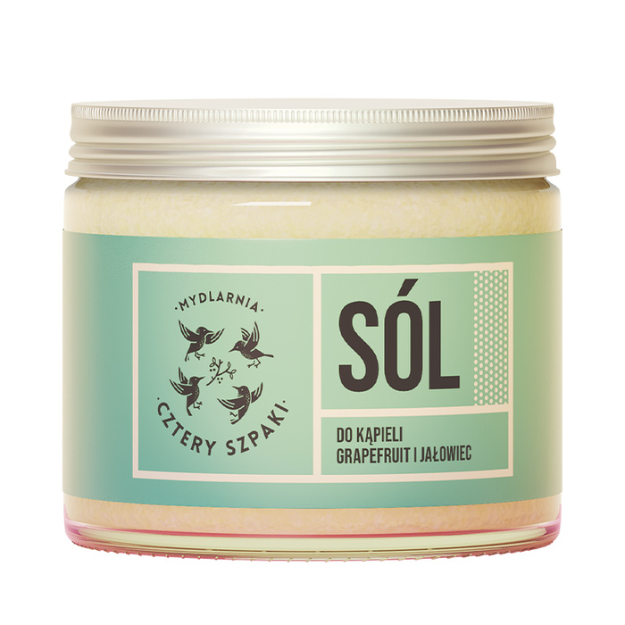 4 Szpaki sól do kąpieli grapefruit i jałowiec, 320 g