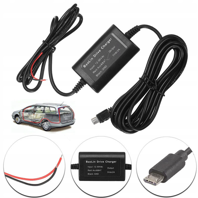 Konwerter AC 12V / 24V 5V 2A micro USB microUSB