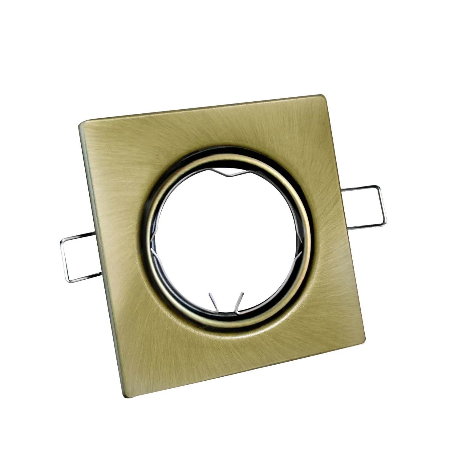 Goldlux Oczko podtynkowe regulowane kwadrat. OPIN MR16 8W LED patyna