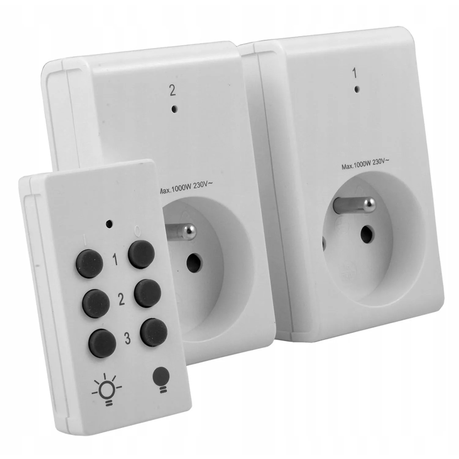 Düwi Zestaw gniazd sterowanych radiowo 2+1 biały IP20