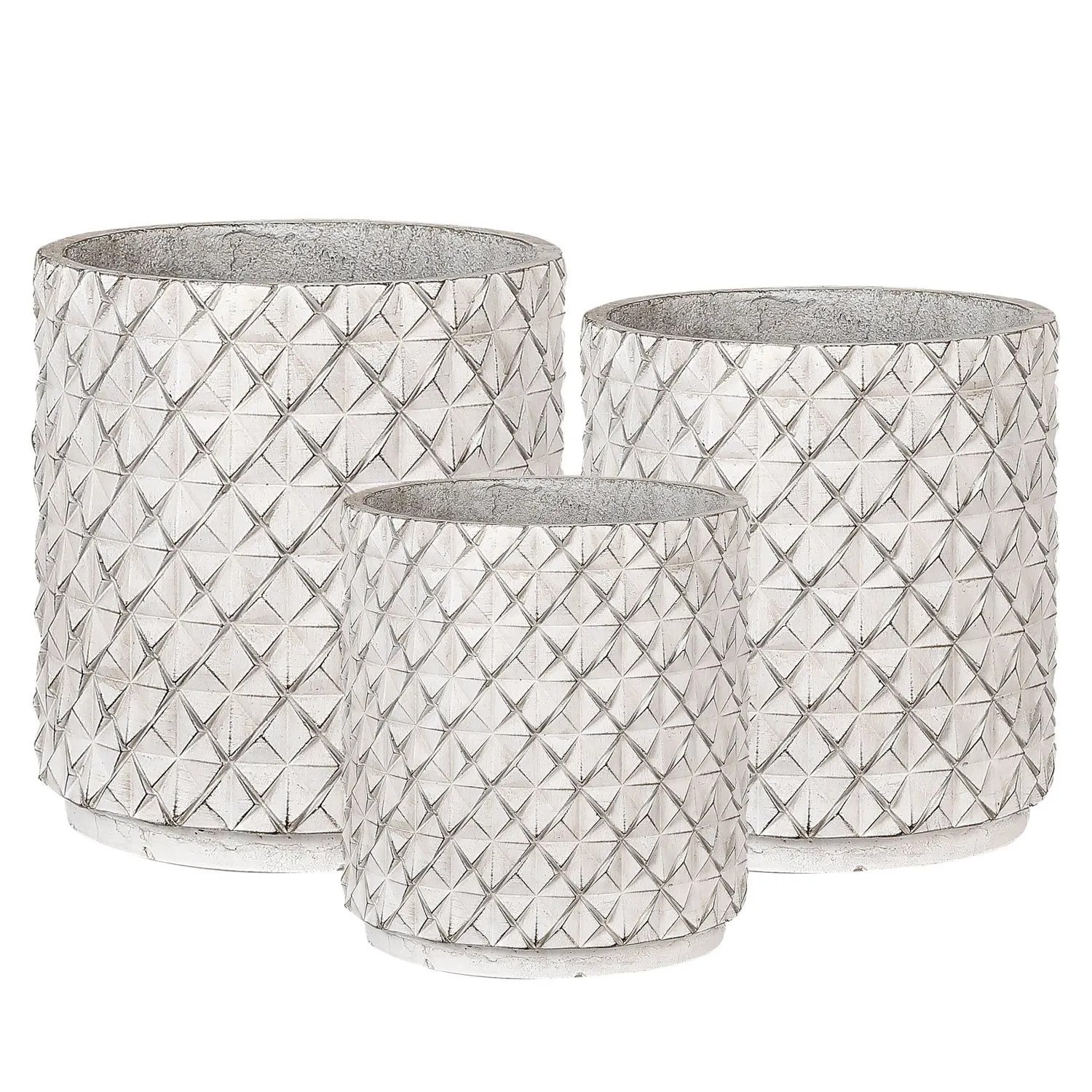 Donice Otranto białe komplet 3 szt.