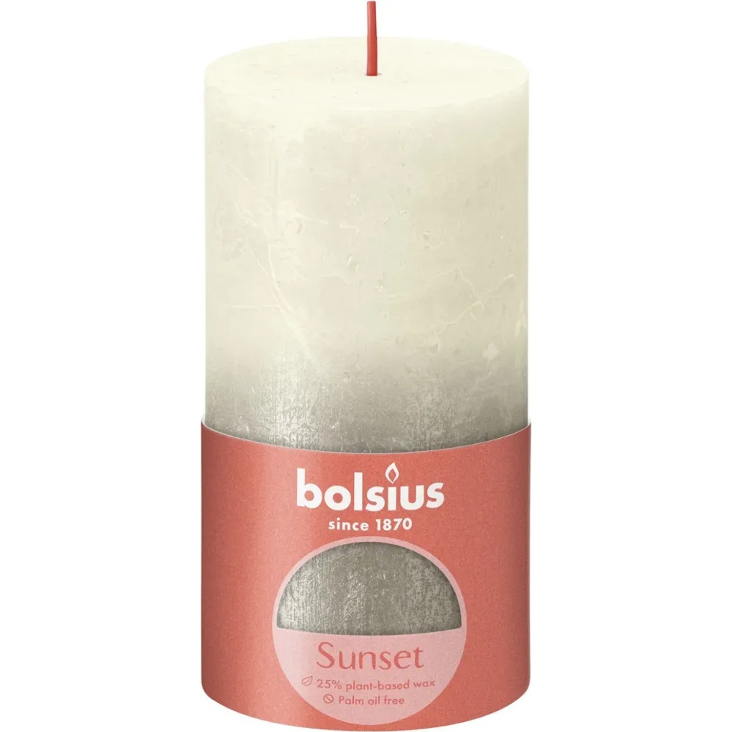 Świeca Rustic perłowy szampański 130/68mm