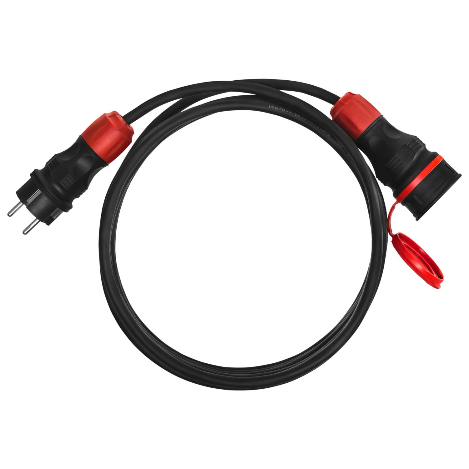 Przedłużacz 1-gniazdkowy 2P+Z 10 m czarny