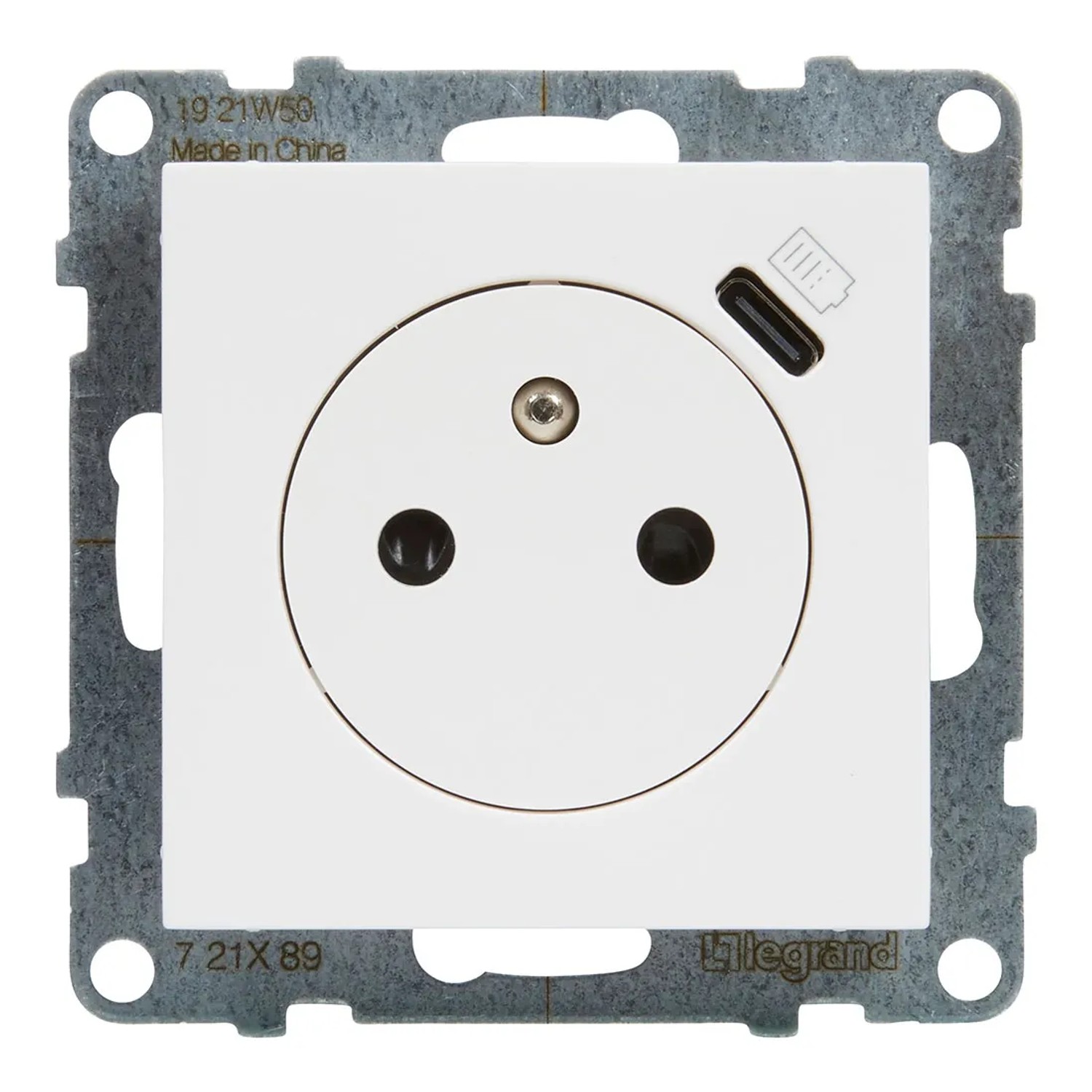 Gniazdo SUNO pojedyncze USB C białe