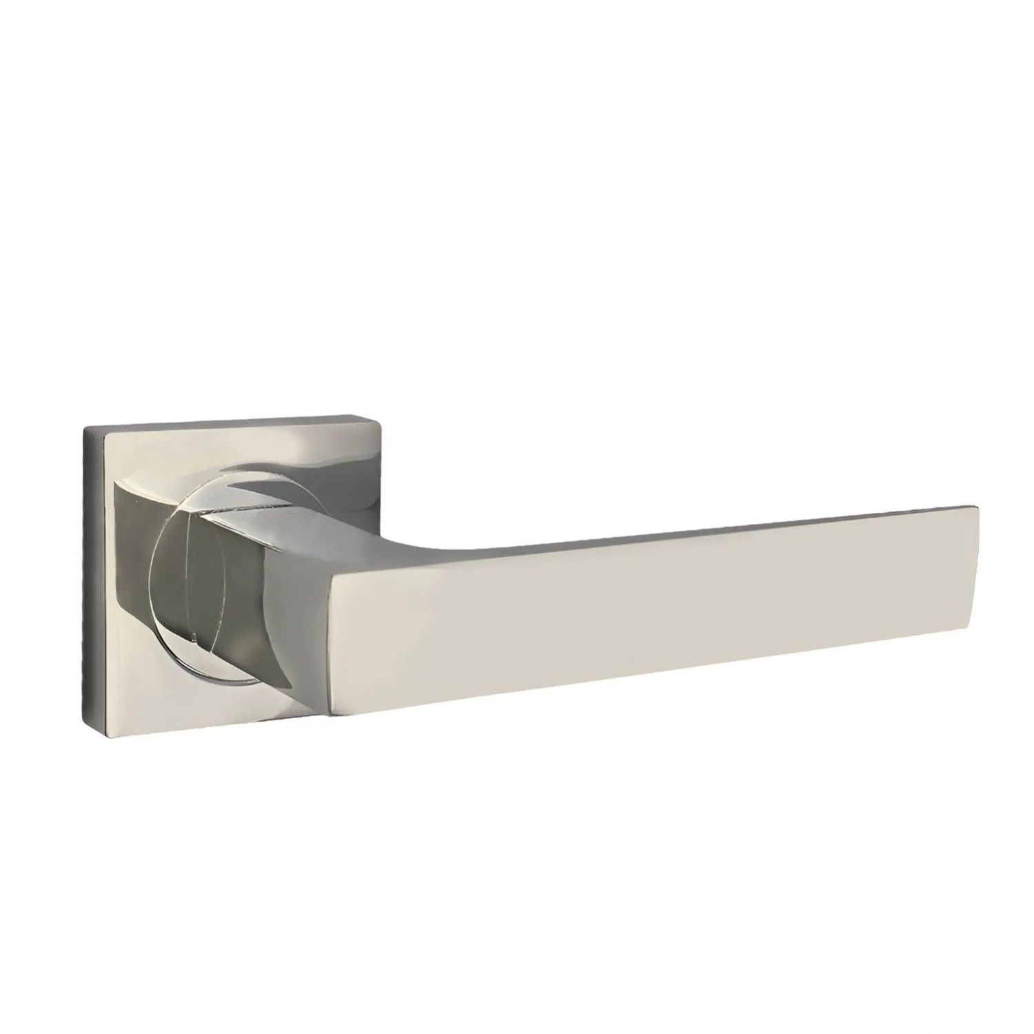 Domino Klamka Quadrado na rozecie dzielona M9 nikiel