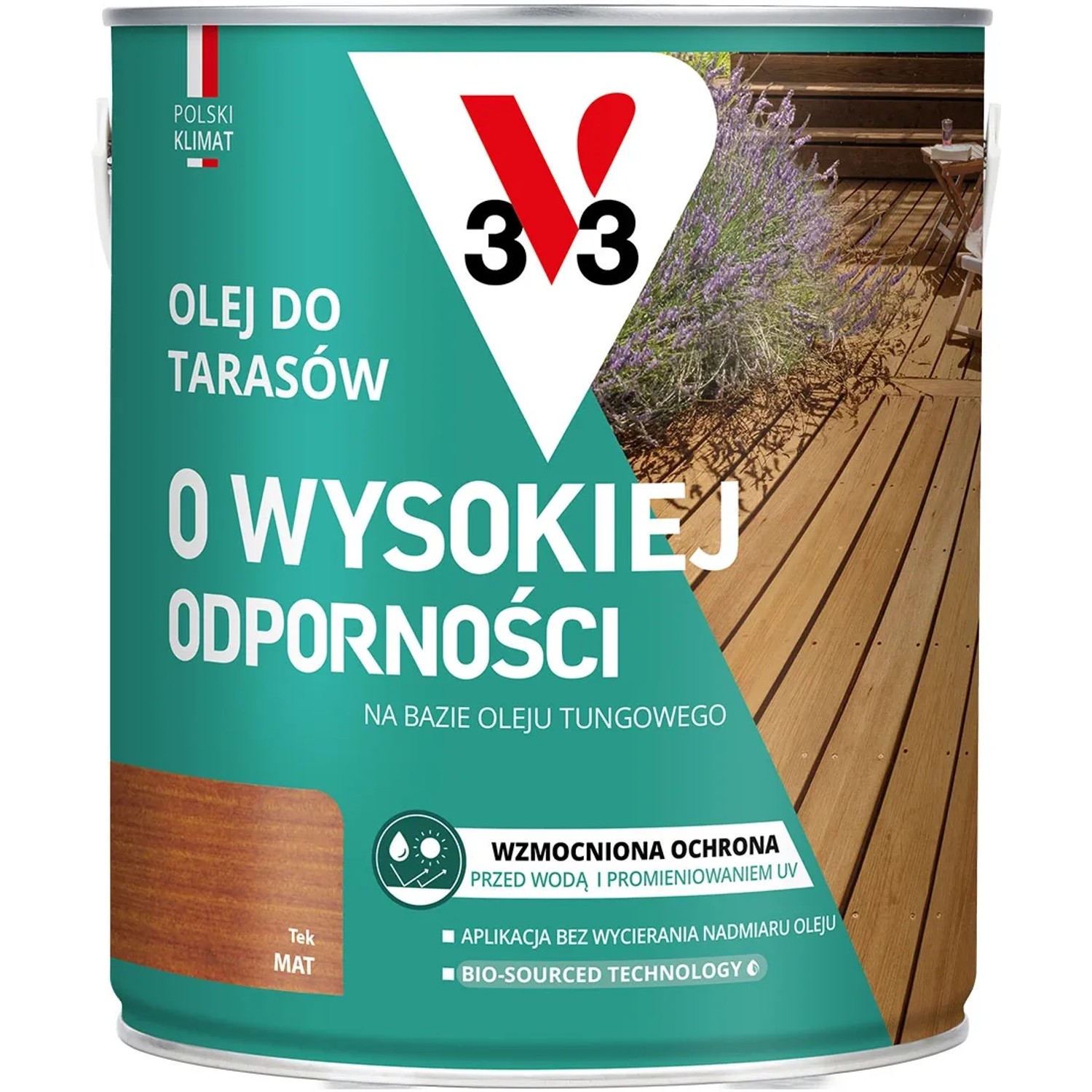 V33 Olej do tarasów tek 2,5L
