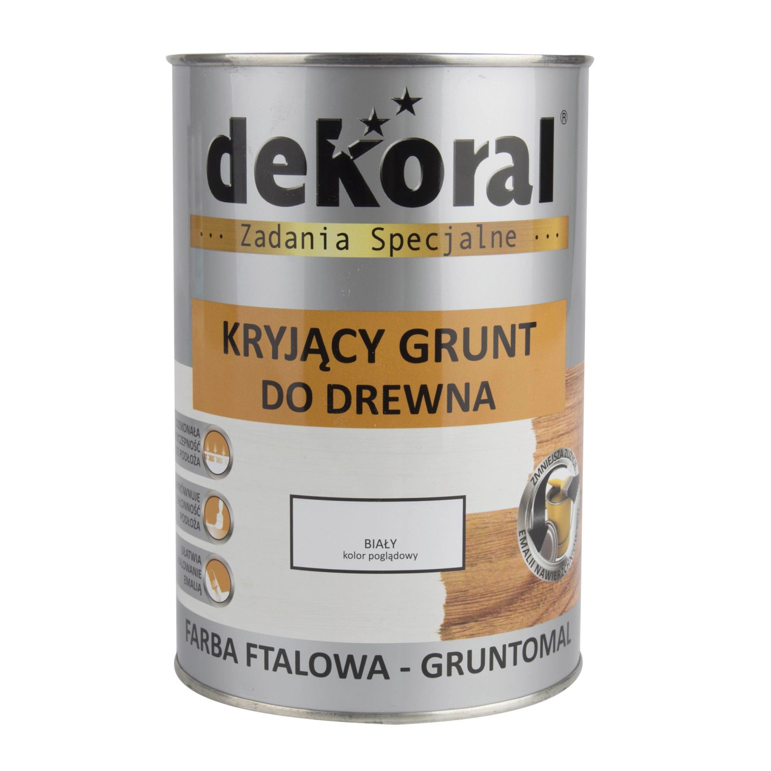 Dekoral Grunt do drewna Gruntomal biały - 0,9L