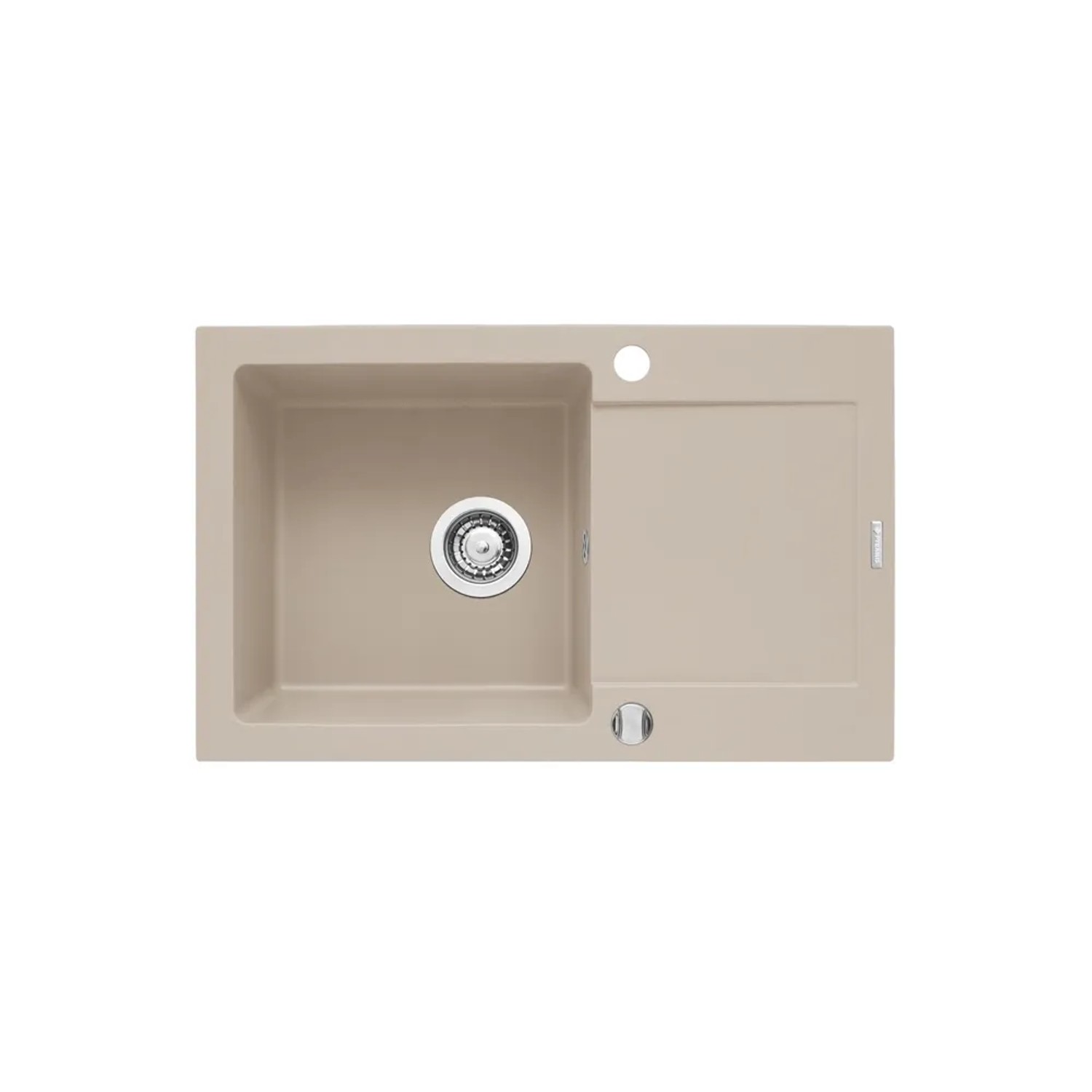 Pyramis Zlewozmywak Poros XL 1-kom. beż 79x50 cm