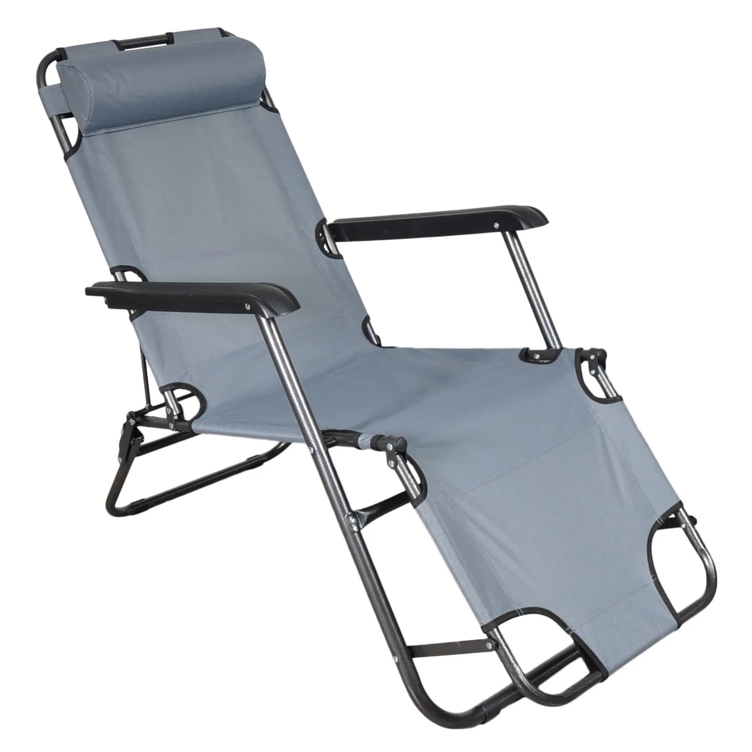 Leżak kempingowy RELAX szary