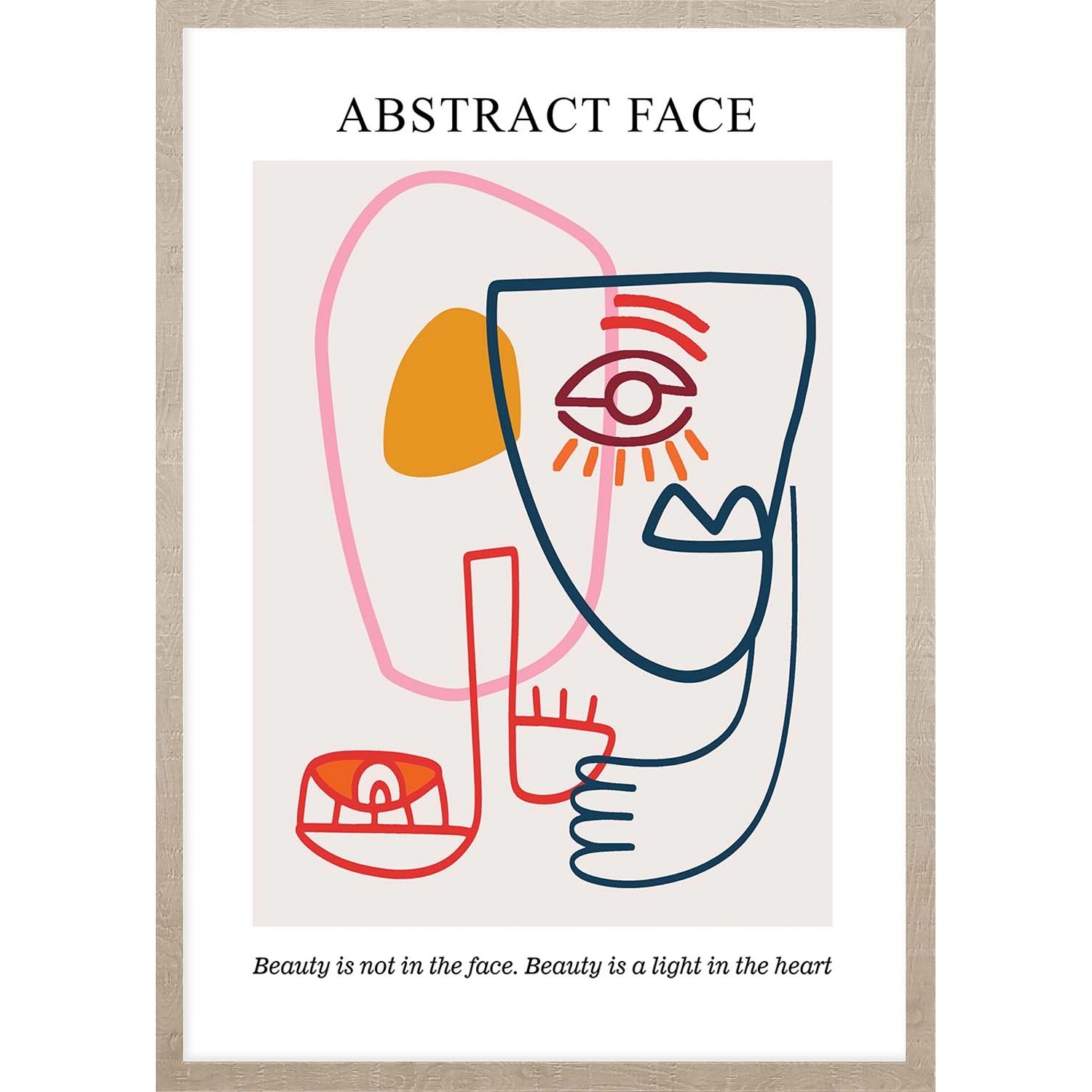 ARS LONGA Obraz ABSTRACT FACES no.2 53 x 73 cm
