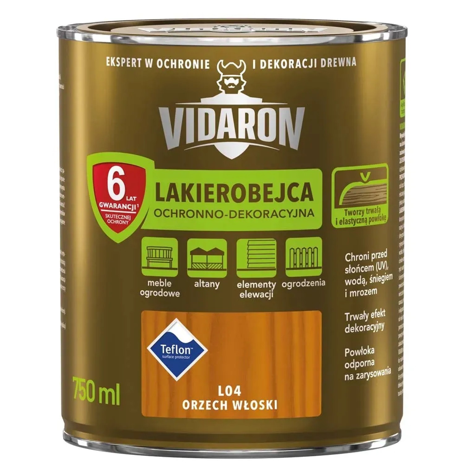 Vidaron Lakierobejca ochronno-dekoracyjna orzech włoski 750 ml