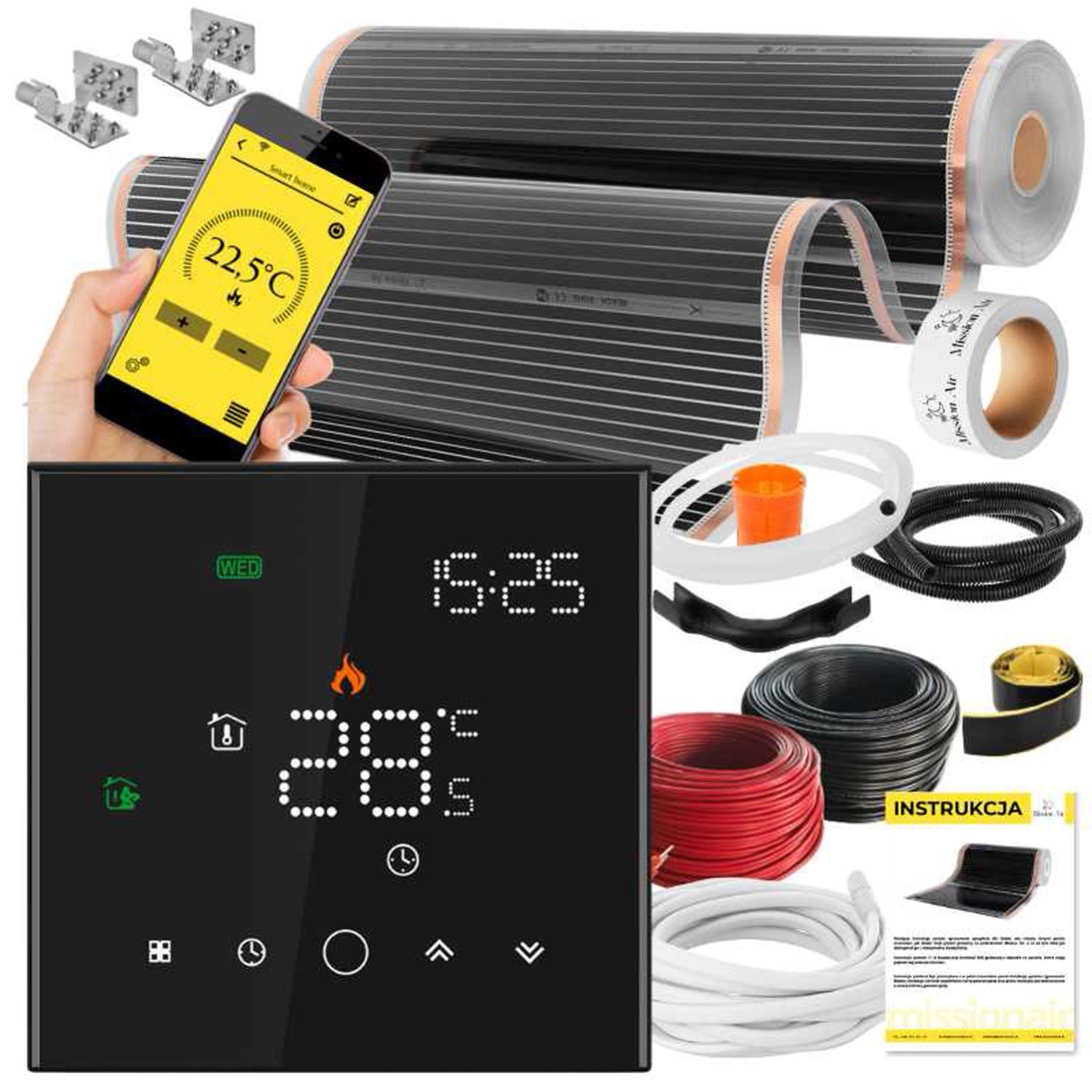 Mission Air Zestaw na podczerwień Silver 100 +Leo Black 10m2