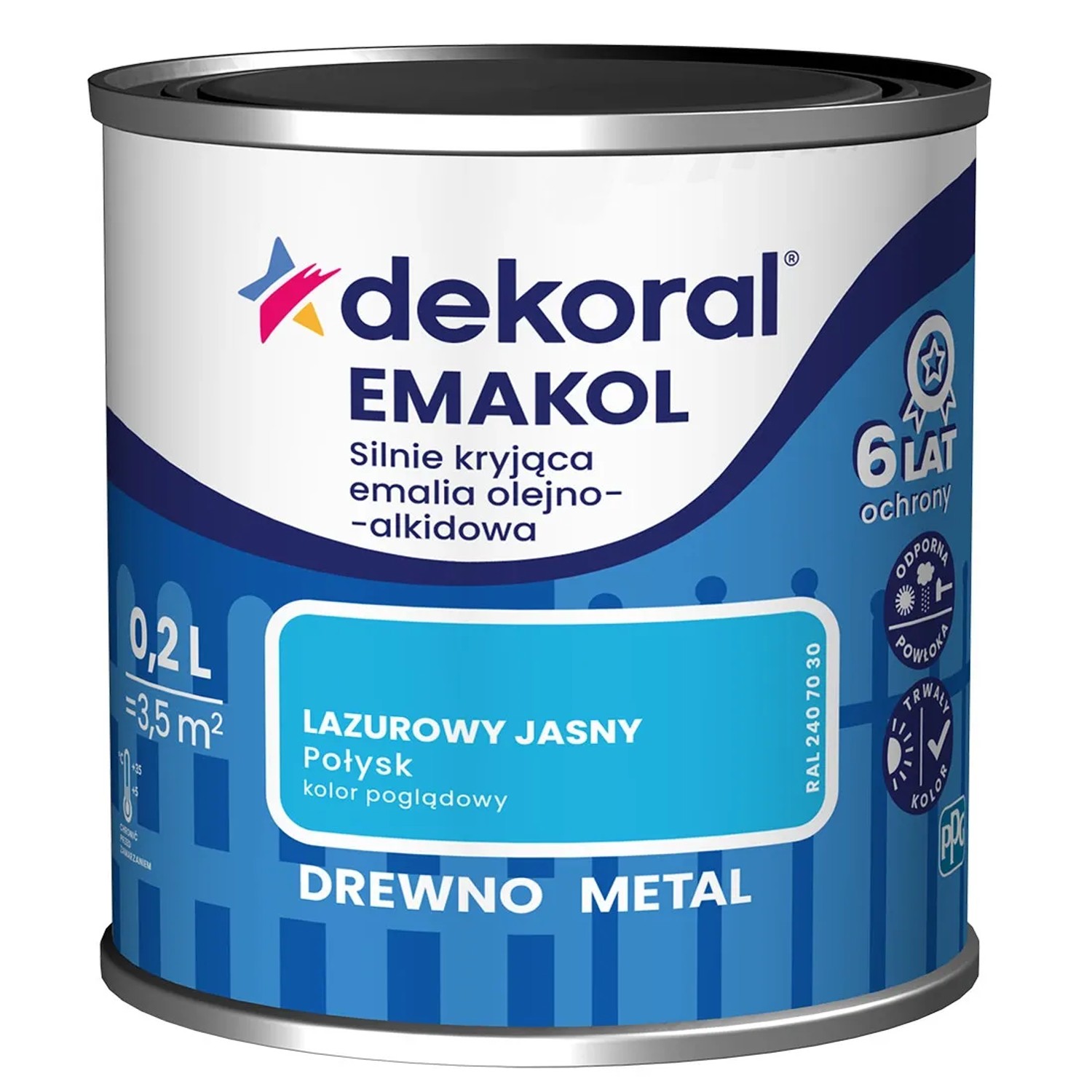 Dekoral Emalia Emakol Strong lazurowy jasny 200 ml