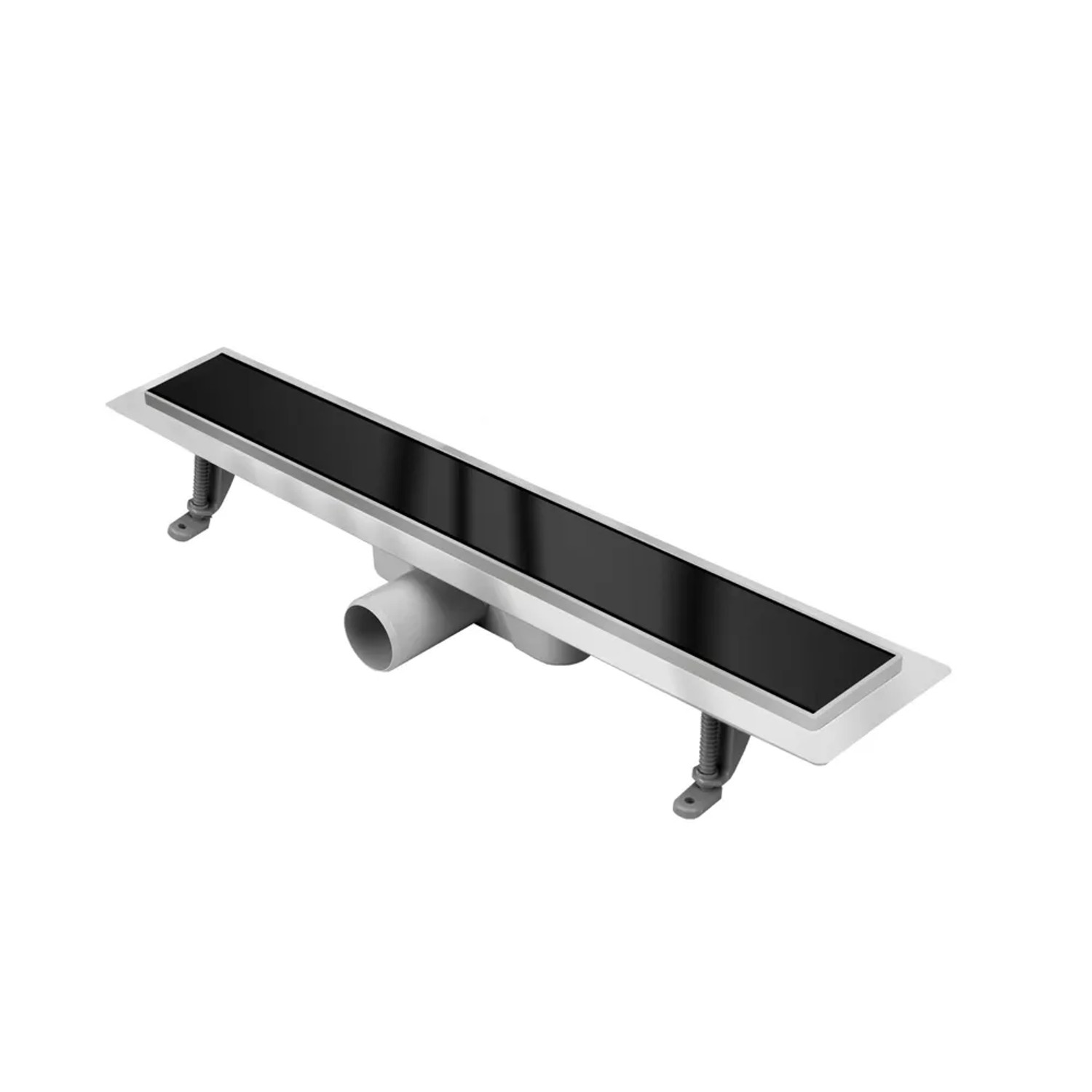 Vogi Odpływ liniowy z rusztem szklanym czarnym 60 cm