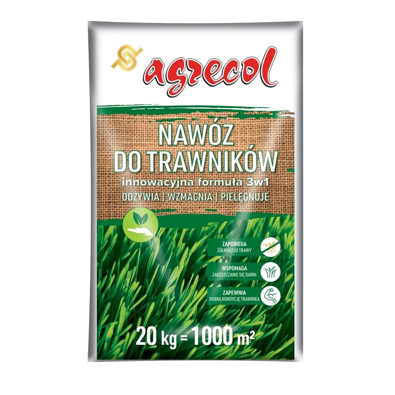 Nawóz do trawników 3w1 20kg.