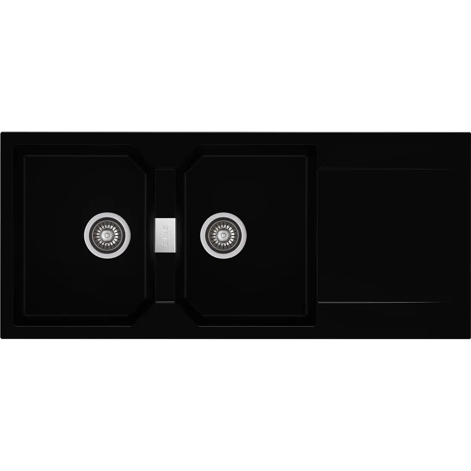 Axis Zlewozmywak Kronos2-kom. czarny116x50 cm