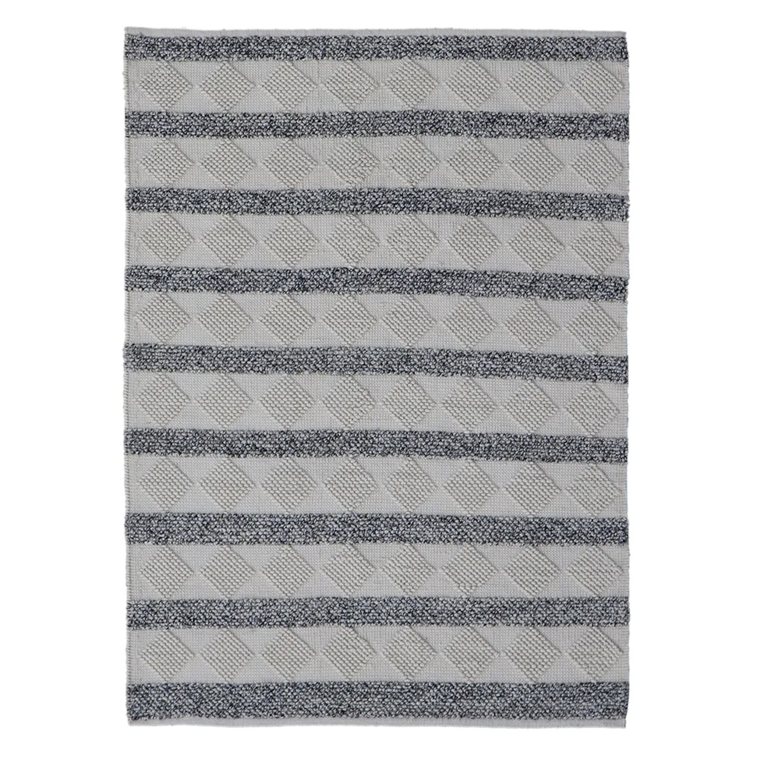 Dywan ręcznie tkany poliester pasy/romby 160x230 cm