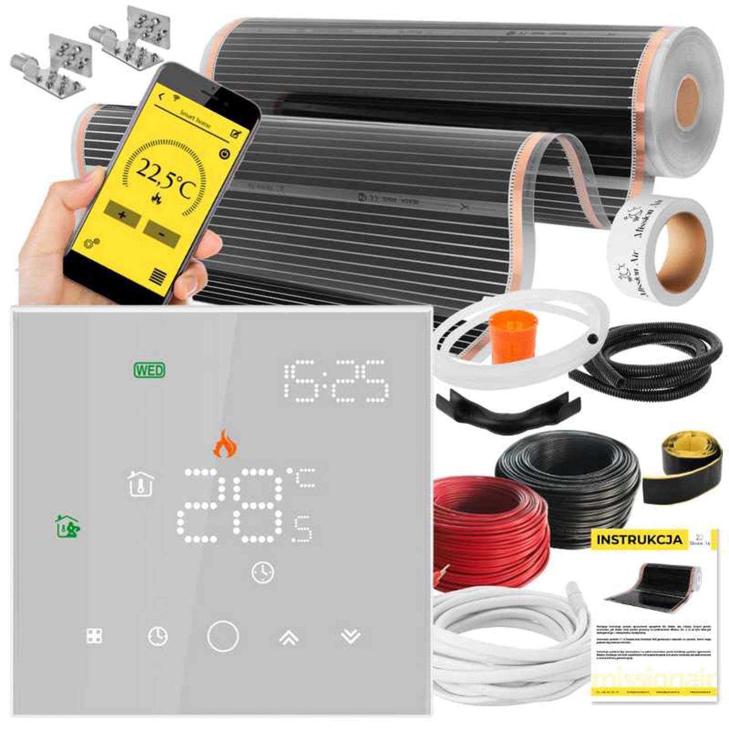 Mission Air Zestaw na podczerwień Silver 100 +Leo White 2,5m2