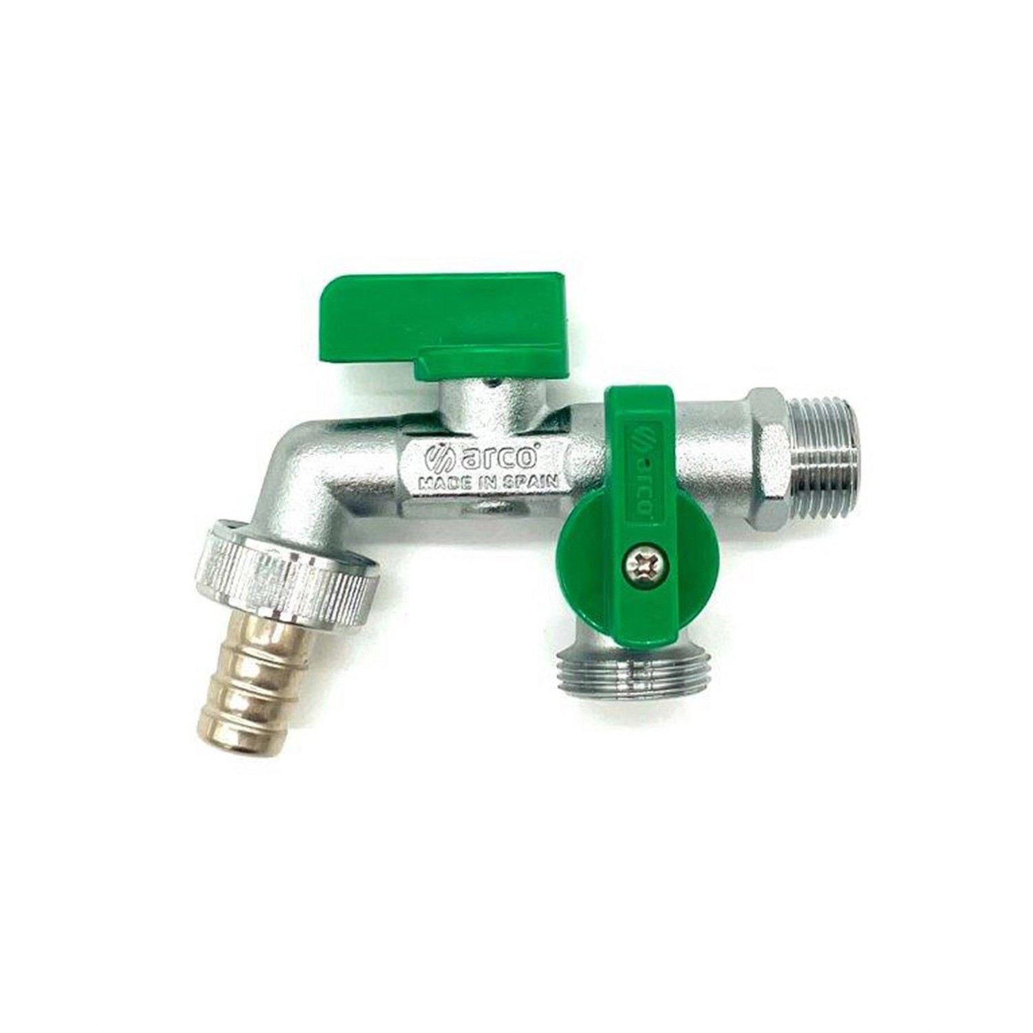 Fluvius Zawór czerpalny podwójny NANO DOBLE 1/2x3/4