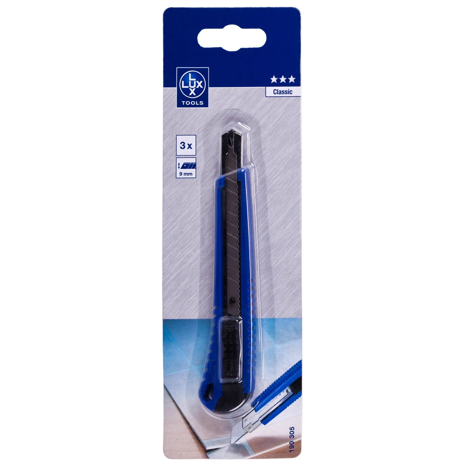 LUX-TOOLS Nóż uniwersalny w obudowie z tworzywa sztucznego 9 mm