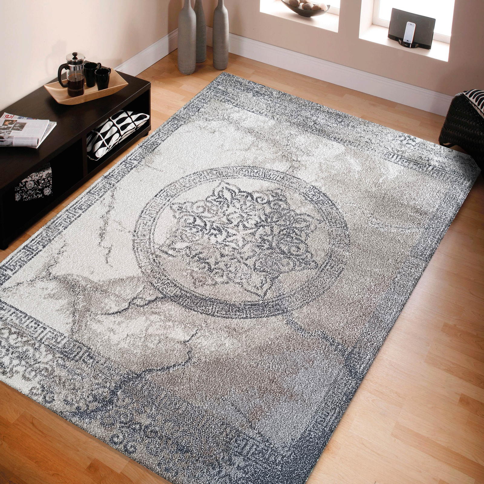 Szary dywan nowoczesny Venice 04 - beżowy