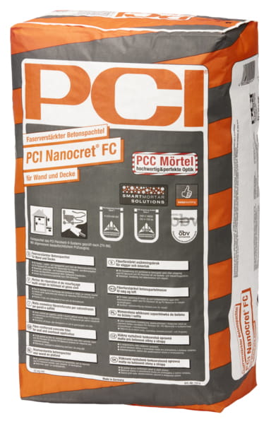 SZPACHLA CEMENTOWA DO WYRÓWNANIA ŚCIAN I SUFITÓW PCI NANOCRET FC 25KG