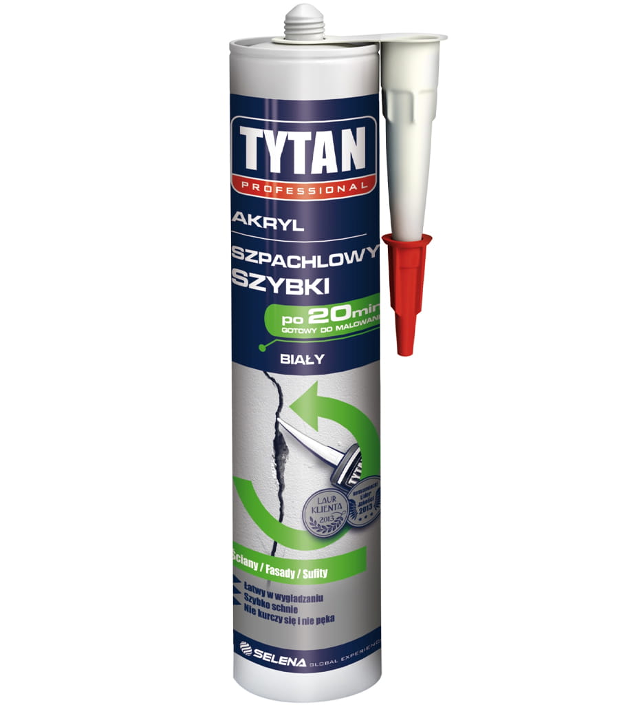 TYTAN AKRYL SZPACHLOWY BIAŁY SZYBKI 280ML