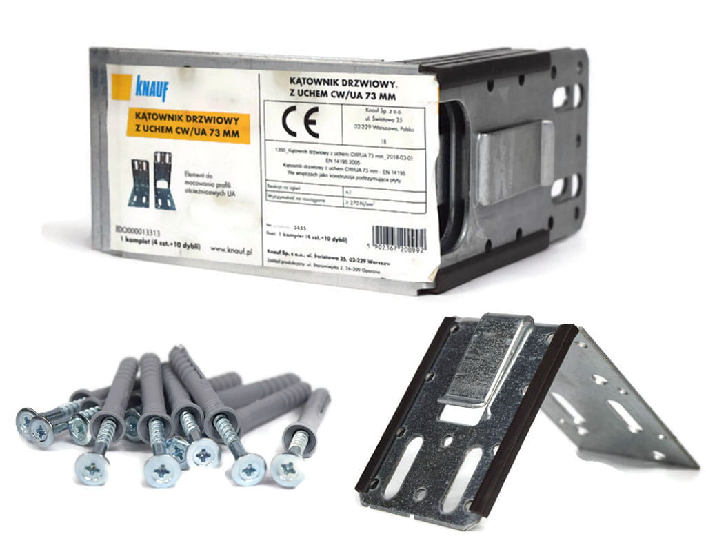 KNAUF KĄTOWNIK DRZWIOWY UA-73 4 SZTUKI+10 DYBLI