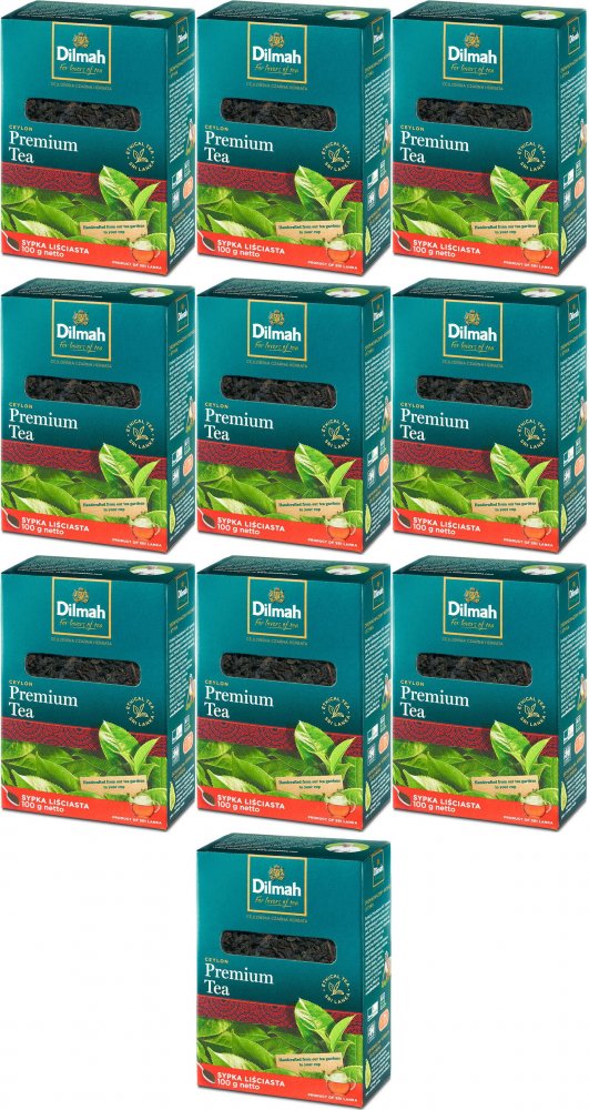 10x Herbata czarna liściasta Dilmah Premium Tea Ceylon Orange Pekoe, 100g