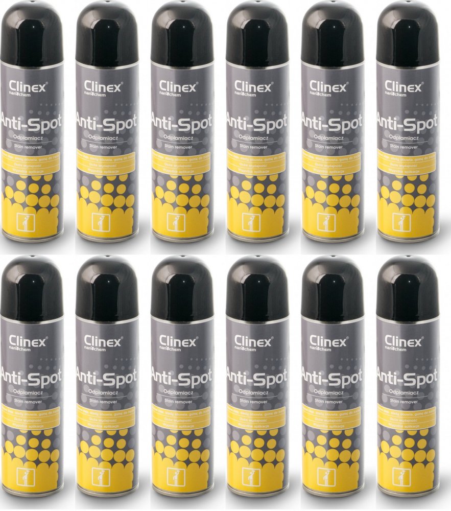 12x Odplamiacz Clinex Antispot 77-613, spray, 250ml