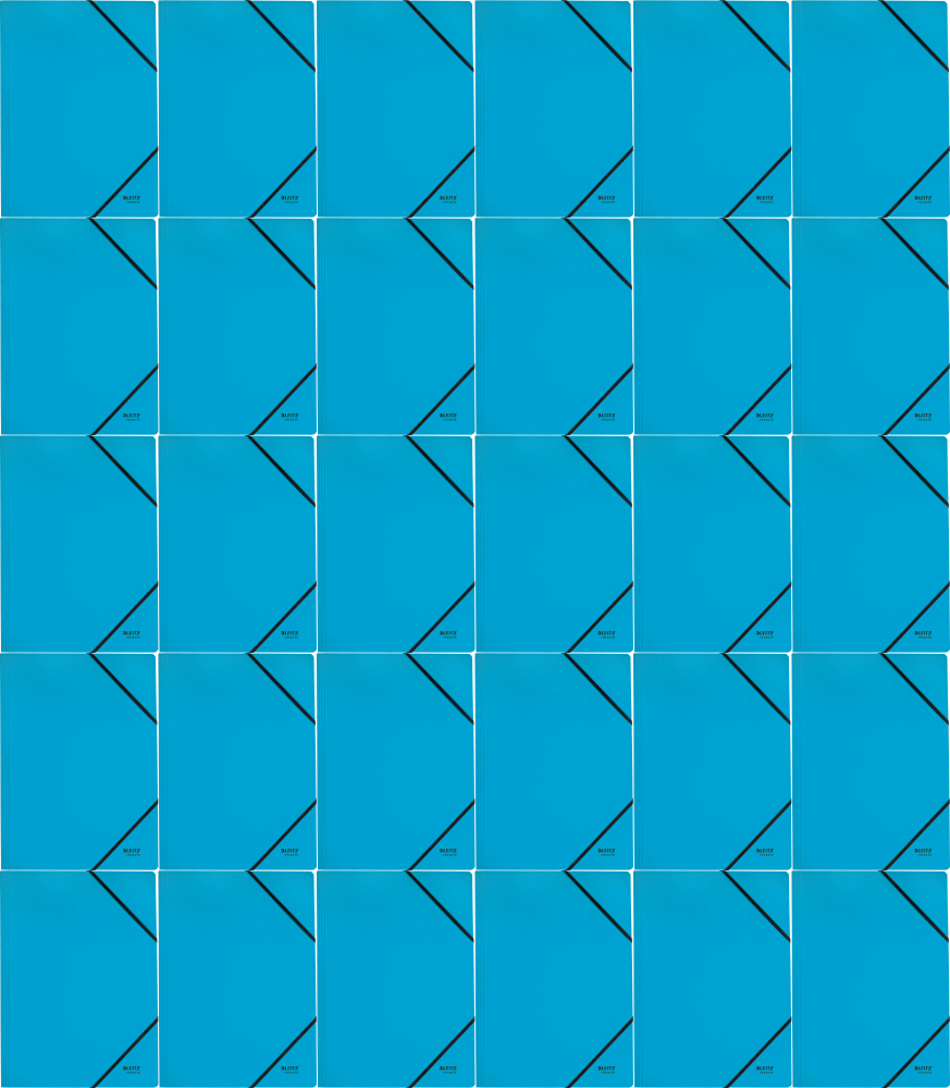 50x Teczka kartonowa z gumką Leitz Recycle, A4, 2mm, niebieski