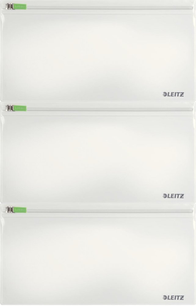 3x Koszulki z suwakiem Leitz Complete Traveler, na akcesoria, S, 2 sztuki, transparentny