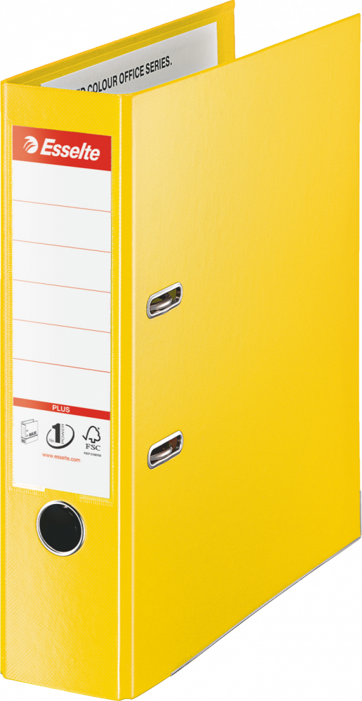 Segregator A4 Esselte No.1 Vivida Plus, 80mm, do 600 kartek, żółty