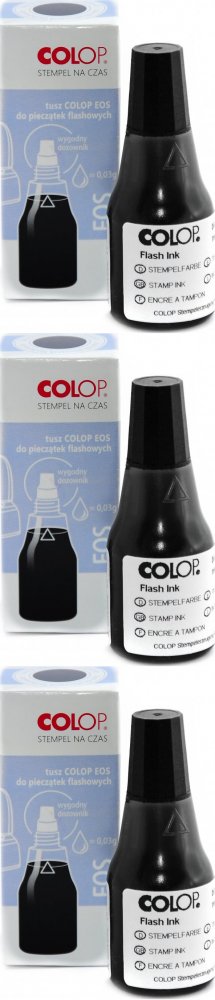 3x Tusz do pieczątek Colop EOS, 25ml, czarny