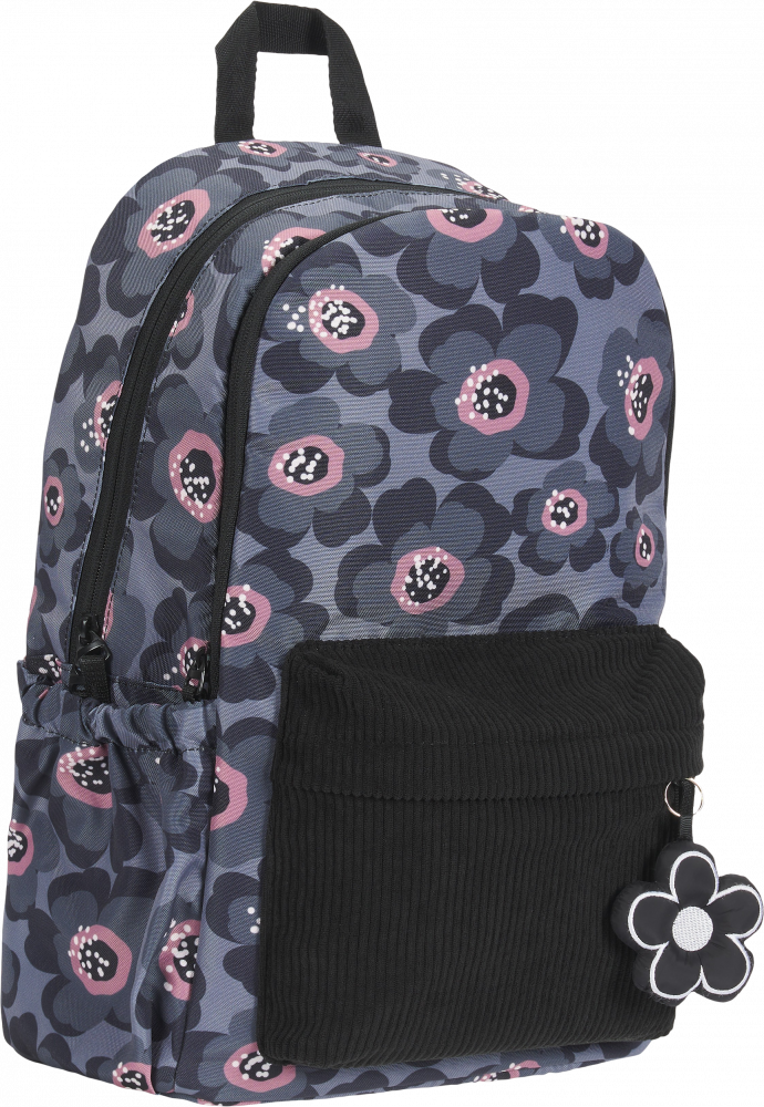 Plecak szkolny Oxford Bloom, dwukomorowy, 26l, 43x29x15cm, szary