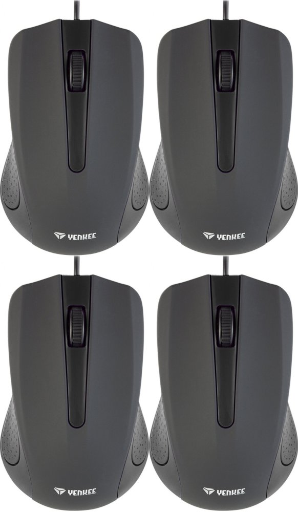 4x Mysz przewodowa Yenkee USB Suva, optyczna, czarny
