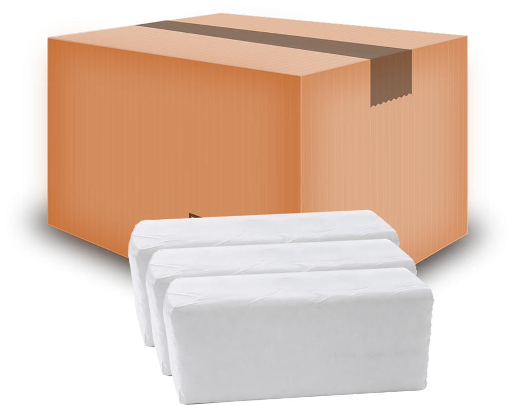 20x Ręcznik papierowy dwuwarstwowy, w składce ZZ, 150 składek biały