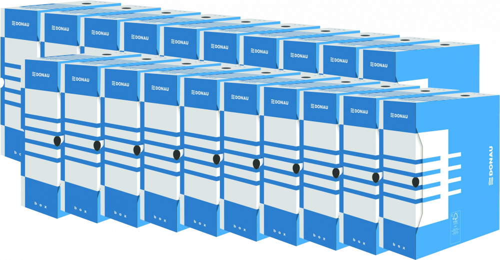 20x Pudło archiwizacyjne Donau, 120mm, niebieski