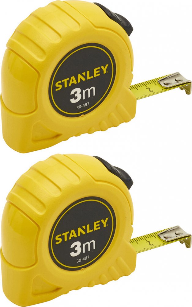 2x Miara zwijana Stanley, z blokadą, 3m, żółty
