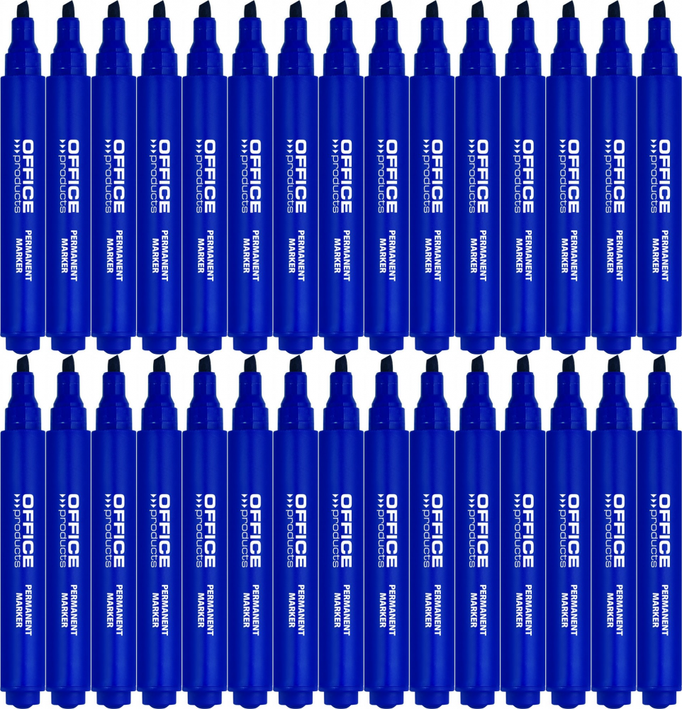 50x Marker permanentny Office Products, ścięta, 5mm, niebieski