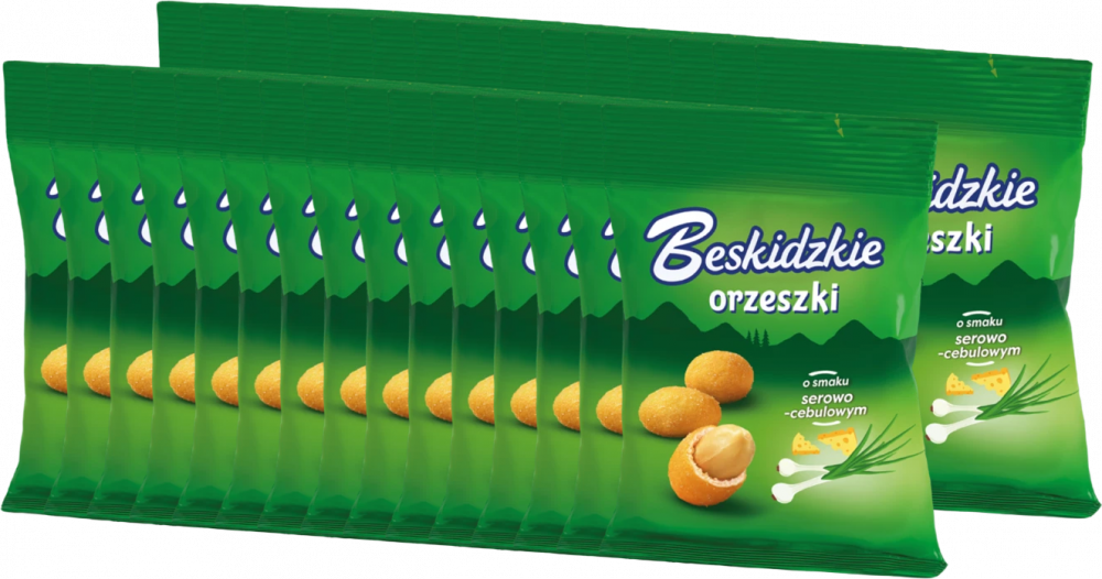 30x Orzeszki ziemne Beskidzkie, serowo-cebulowe, 70g